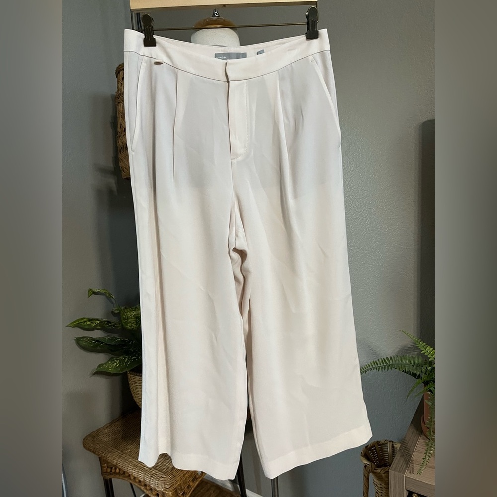 Vince High Waist Culotte Pant in Sandstone 8 - Picture 4 of 9